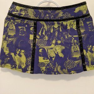 Lip Service Vintage drag skirt neon green and purple